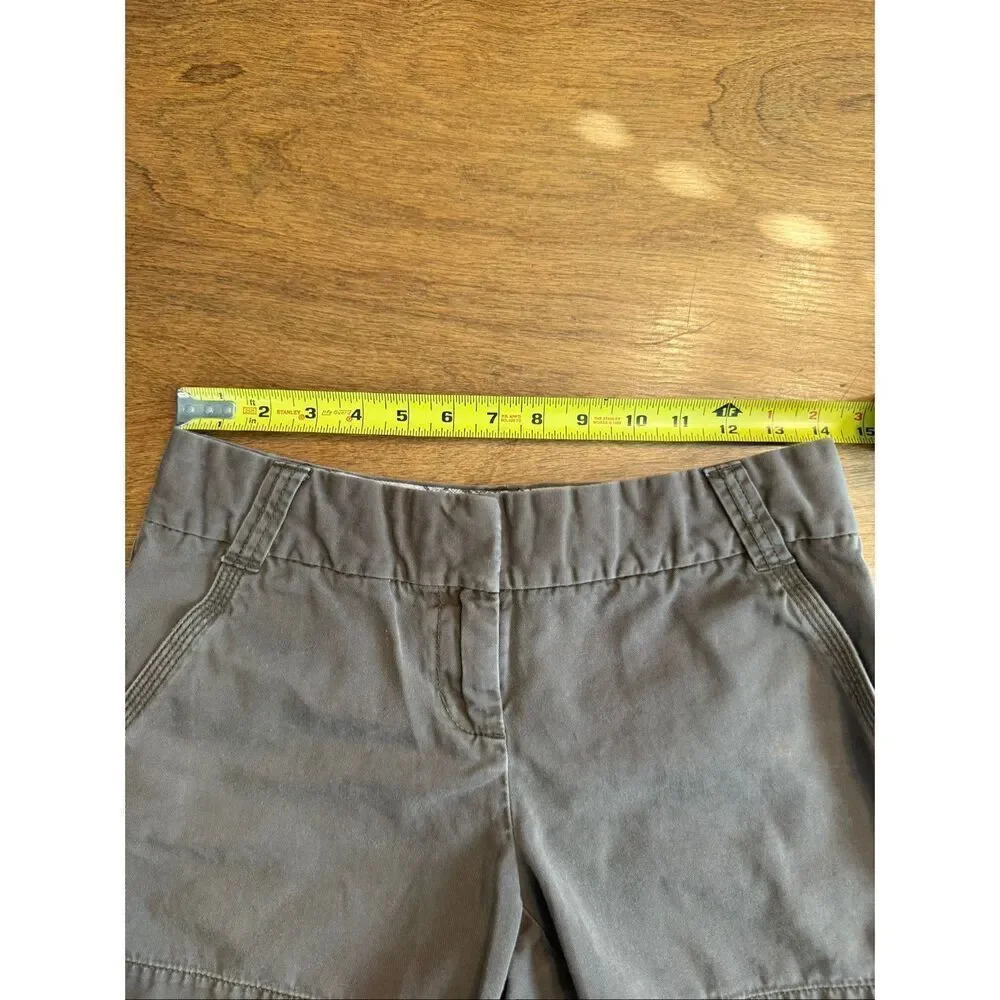 J. Crew Women's City Fit Classic Twill 100% Cotton Chino Shorts Brown Size 4